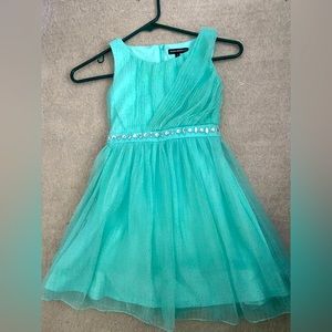 Sequin Hearts Girls - Teal Dress